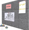 Acidea Große Filz Pinnwand Selbstklebend, 120x90cm, 12 Stück Filzboard Memotafeln, 30x30cm Memo Boards Bulletin Board Wanddekoration für Büro Küche, Fotos Memos
