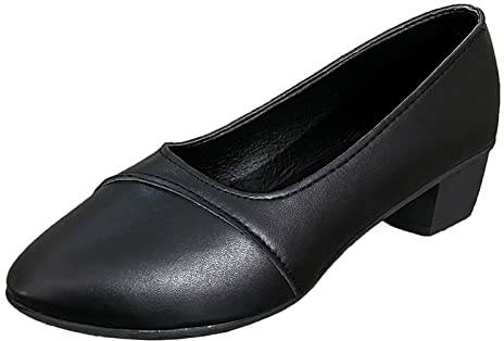 Absatzschuhe Damen Leder mit Blockabsatz Hohe Schuhe Absatzschuhe mit Absatz Schwarz Tanzschuhe Damenschuhe Vorne Geschlossen Elegant Hochzeitsschuhe High Heels Bequem Hochfrontpumps