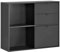 mokebo Aktenregal oder Raumteiler Regal in Schwarz 'Der Verstauer', Holzregal mit Schubladen & Fächern, Bücherregal o. Würfelregal fürs Büro, auch als Regal fürs Kinderzimmer in 88x75x35 (B/H/T in cm)