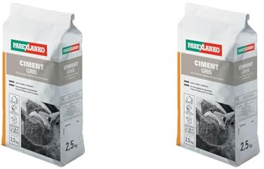Parexlanko, Ciment Gris, Ciment pour scellements, joints et enduits, 2,5kg (Lot de 2)