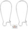 Beebeecraft 1 Box 50Pcs Hoop Earring Findings Platinum Plated Brass Kidney Ear Wire Oval Hoops for Dangle Making Beading Women