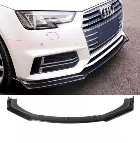 For Auto Perfectionists UK Front Spoiler Wing Lip Compatible With Audi A4 S4 S Line B9 2017-2019 ABS Gloss Black