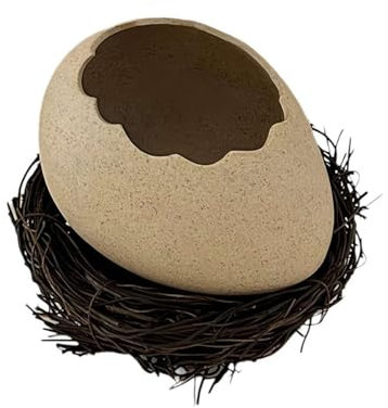 BaYuYPOO Egg Shell Bowl, Cracked Egg Shell Shaped Dessert Bowl Noodle Bowl with Nest, Dinosaur Egg Shape Bowl, Ceramic Ice Cream Bowls Decorative Pudding Cup Small Snack Bowls Home Decor