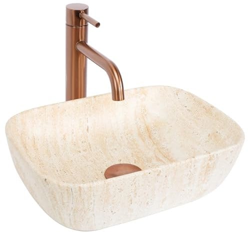 Lavabo Sobre Encimera Rea Belinda Mini Beige