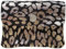 modamoda de P09 Damen Münzgeldbörse Geldbörse Portemonnaie Klein Leder Made in Italy P09, Farbe:Leo Wildleder Schwarz/Silber