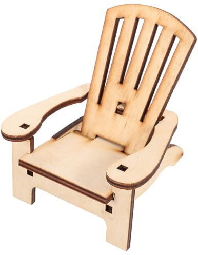Ibasenice Mini Holzstuhl FüR Puppen 9X9X8 2Cm Umweltfreundliches Holz Dekoratives MöBel FüR Puppenhaus Perfekt Als Fotorequisiten Und Spielzeug