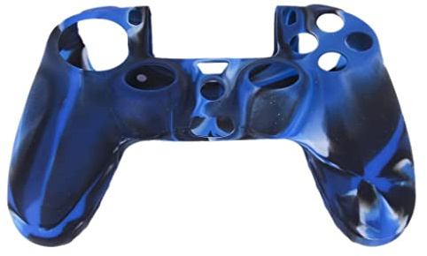 Funda protectora de silicona para mando Sony PlayStation 4 PS4, color azul marino con negro