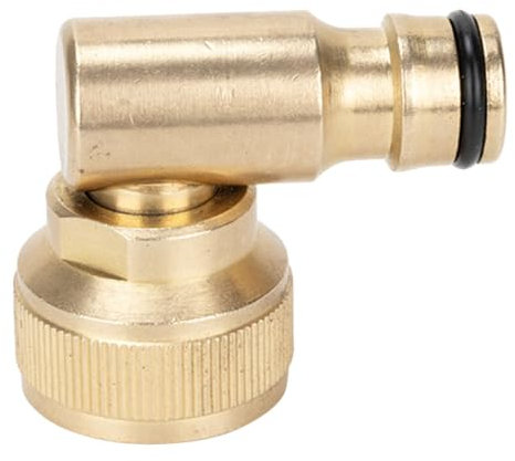 TOYANDONA 90degree Brass Garden Hose Quick Connect Adapter Water Pipe Connector Swivel Tap Connector for Garden Hose Repair