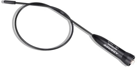 ABBREE AR-771S SMA-Female Ham Radio Antenna 15.35 Inch Dual Band VHF/UHF High Gain Soft Whip Antenna for Baofeng UV-5R BF-F8HP Pro 5RM K5PLUS GM21 UV-21R UV-5G Plus GM-15PRO AR-152 Two Way Radio