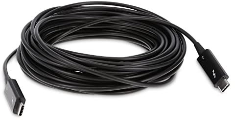 LMP Thunderbolt 3 (USB-C) Optical Cable, Active, 40 Gbit/s, W127153340 (Cable, Active, 40 Gbit/s, Black, 25 m)