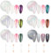 AIMEILI Pearl Chrome Nail Powder 6 Colors Aurora Metallic Holographic Mirror Effect Nail Art Pigment Iridescent Shell Glitter Nail Art Manicure Kit