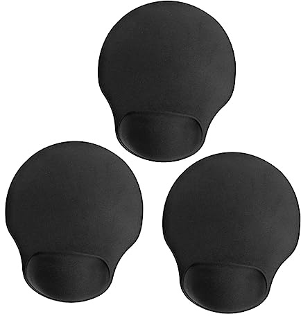 HOMSFOU 3pcs Memory Foam Wrist Mouse Pad Wrist Rest Mouse Mat for Computer Gaming