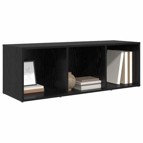 vidaXL TV Cabinet Set 72 x 35 x 37 cm Black Engineered Wood