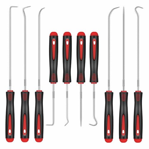 10 Stück Pick und Haken Set Universal Pick Werkzeug Set Präzision Haken | & Dietrich Set für Schläuchen Dichtungen Autoreparatur Elektronik O-Ring Dichtung