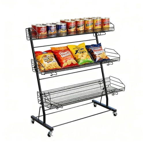 Snackregal für Supermärkte, Obstregal, mobiles Werbefahrzeug für Supermarkt-Präsentationsregale, einfache Montage, für Supermarktregale