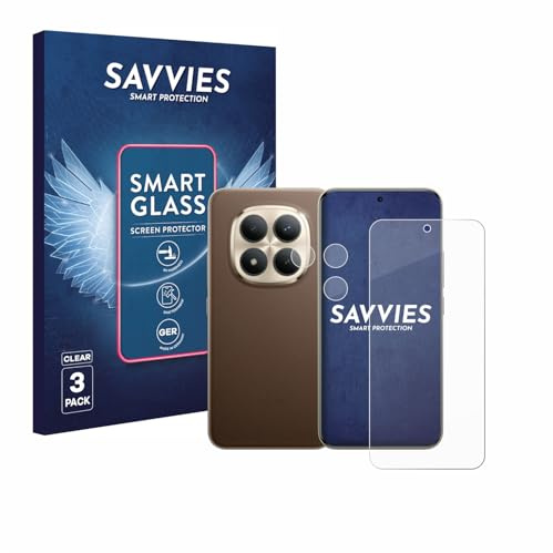Savvies Schutzglas für Xiaomi Redmi Note 15 Pro Plus 5G | (Display+Kamera) 3 Stück Transparenter Displayschutz Made in Germany Panzer Schutz Glas 9H Schutzfolie Klar Einfache Montage
