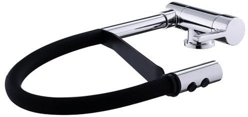 XJTNLB Küchenarmatur Klappbar mit Brause Wasserhahn Küche mit Flexible Auslauf Chrom Vorfenster Armatur Umklappbarer Wasserhahn Küche