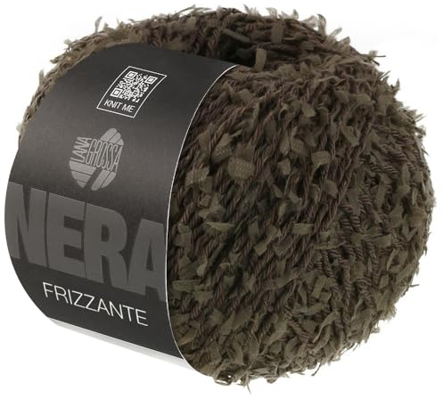 LANA GROSSA Frizzante | Locker gedrehtes Baumwollgarn mit luftigen, kurzen Papierfransen-Effekt | Handstrickgarn aus 54% Baumwolle & 46% Polyamid | 50g Wolle zum Stricken & Häkeln | 105m FB 4