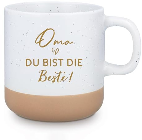 Oma Geschenk Tasse mit Gravur, Oma Keramik Kaffeetasse als Geburtstagsgeschenk, Muttertagsgeschenke, Geschenke für Großmutter zum Geburtstag, Muttertag, Weihnachten