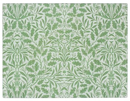 The Leonardo Collection Wm. Morris - Tagliere in vetro a ghianda per casa e ristoranti, taglieri resistenti per cucine ed esterni, tagliere lavabile per uso quotidiano