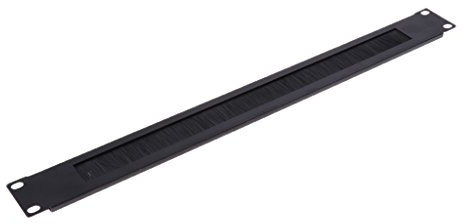 Qianly 1U 19'' Rack Mount Network Cabinet Brush Panel Bar Slot for Cable Management