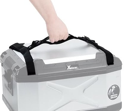 H&B Zubehör Motorradkoffer Tragegriff für Xplorer Seitenkoffer 740009, Unisex, Multipurpose, Ganzjährig, Kunststoff, schwarz