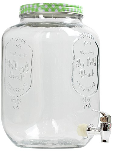 8 Litre Large Barrel Clear Glass Jar Cocktail Beverage