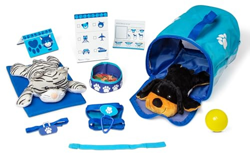 Melissa & Doug - Plüschtier-Reiseset, für kreatives Rollenspiel, 15-teiliges Spielset für Kinder ab 3 Jahren, für Jungen und Mädchen geeignet