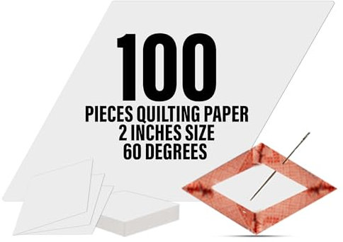 English Paper Piecing 5,1 cm Diamant-60-Grad-EPP – perfekt für Quilt- und Patchwork-Projekte – langlebige und präzise Papiervorlagen – ideal für präzises und gleichmäßiges Papierstück – 100-teiliges