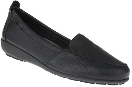 Natural Feet Damen Mokassin Marie aus echtem Hirschleder in Weite H, Hallux Valgus geeignet, Schuhe mit Einlegesohlen, Wechselfußbett 42 schwarz