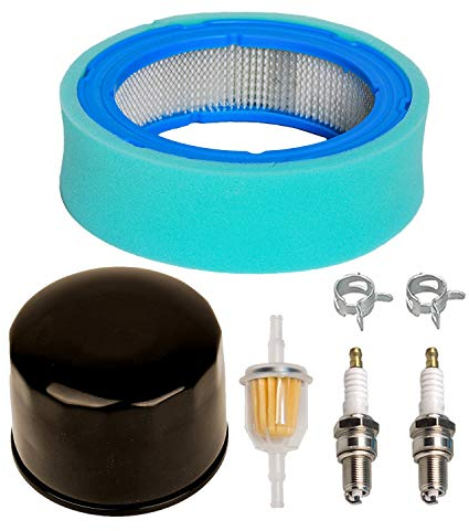 Carkio - Filtro dell’olio e dell’aria per filtro del carburante, morsetti di ricambio per tosaerba John Deere GT235 GT235E LTR166 LT166 LT170 LX288 SST16 SST18