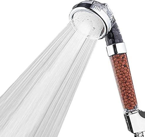 Vnsely Shower Head,High Pressure Water Saving Detachable 3 Mode Function Filtered Handheld Showerhead for Dry Hair & Skin SPA