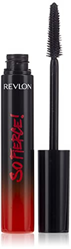 Revlon So Fierce! Mascara, hält bis zu 24 Stunden, verklumpt nicht, ist wischfest und flockensicher, 701 Blackest Black, 7 ml.