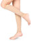 Chaussettes de Compression Mollet, Bas de Compression pour Varices, Molletière Protège23-32 mmHg Classe 2 pour Hommes et Femmes, Ultra Légère, Élastique du Traitement, Varices, Beige, L