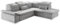Stella Trading WAYNE Ecksofa mit Schlaffunktion, Stoffbezug Silber - Ausziehbare Eckcouch mit Bettkasten & verstellbaren Arm- und Kopfteilen - 276 x 81(104) x 240 cm (B/H/T)