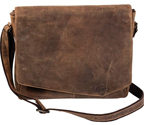 Spirit Motors Vintage Leder Umhängetasche 2 Big - 8l Stauraum - Rindleder 8 Liter