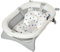 HOMCOM Bañera Plegable para Bebé Bañera Bebé 0-3 Años 81,5x50,5x23,5 cm con Tapón Termosensible Cojín y Almohadillas Antideslizantes Gris
