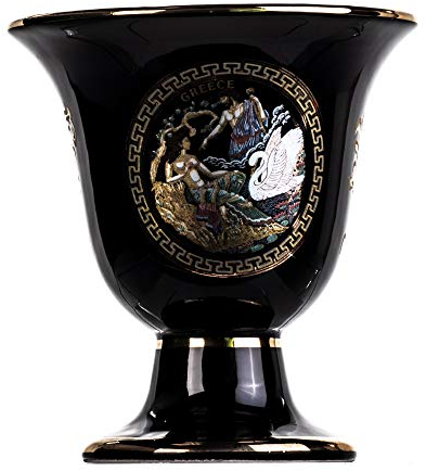 BeautifulGreekStatues Pythagoras Tasse der Gerechtigkeit Zeus Artemis Pythagoras Fair Mug Antike Griechenland Schwarz Kobalt, verwendbar