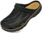 Unisex Mujer Hombre Zuecos de Verano Sandalias de Playa Respirable Zapatos de Jardín Zapatillas de Piscina con Plantilla Ergonómica, Suave para los pies, Negro Dorado, 42/43 EU (280)