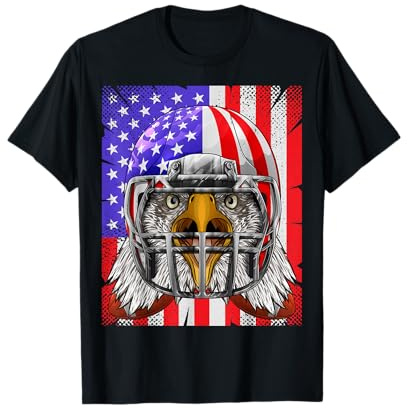 Adler American Football USA Flagge Merica Animal Football T-Shirt