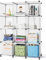FUNLAX Cube Storage Unit, 12 Cube Bookcase Bookshelf Portable Bathroom Storage Plastic Cube Organiser Stackable Cube Shelving Unit for Clothes Books Toys Yarn Shoes