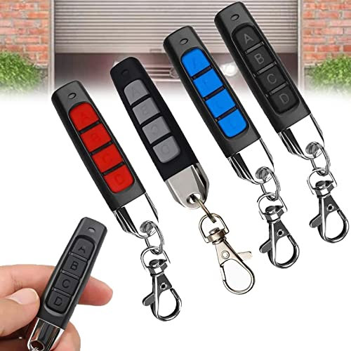 Duplicatore di telecomando 4 in 1, duplicatore di telecomando Zinno, duplicatore di controllo remoto wireless, duplicatore di telecomando per porte da garage a 4 chiavi (4PCS-A)