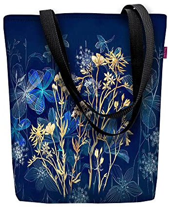 Bertoni Stofftasche Sunny mit Aufdruck - Praktische und solide Einkaufstasche mit Reißverschluss - Große Auswahl an Designs - Tragetasche, Stoffbeutel, Dameneinkaufstasche, Einkaufsbeutel