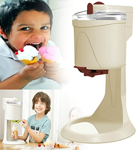 LMYYDES Macchina per Gelato Soft Semiautomatica 1000ML Macchina per Fare Il Gelato per Uso Domestico Frutta Dessert Yogurt Cono Gelatiera