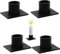 Kerzenständer Stabkerzen, YSYZM 4 stück Schwarze kerzenständer für stabkerzen,kerzenhalter stabkerze stabkerzenhalter schwarz Metal Candle Holder（Quadrat）