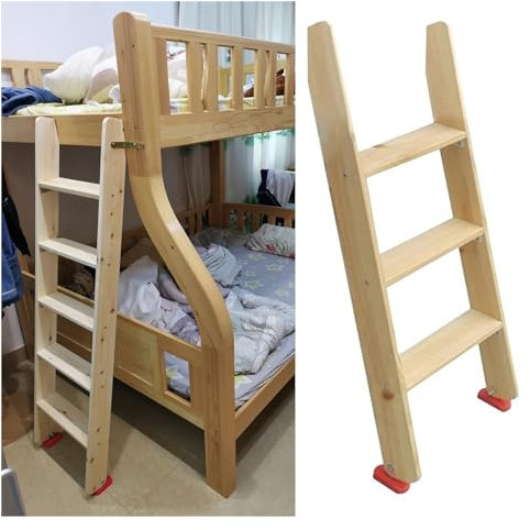 Hochbett Leiter Etagenbett-Treppe, Holz-Etagenbett-Leiter, Rutschfeste Etagenleiter für Einzelbett/Doppelbett/Hochbett/Dachboden, Dachbodenleiter für Schwere Personen/Senioren ( Size : 3 steps -100cm/