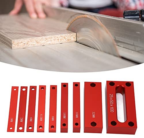 9PCS Height Gauge Blocks,Aluminum Alloy Scale Milling Machine Table Saw Woodworking Setup Block Height Gauge Set