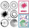 GLOBLELAND Transparente Stempel Mit Kreishintergrund Kreis Dekorative Silikon Stempel Silikonstempel Für Die Kartenherstellung DIY Scrapbooking Journaling