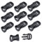 BAIWOAK Kunststoff-Seitenschnallen, 15 mm/20 mm/25 mm/32 mm/38 mm/50 mm, robuste Kunststoff-Schnallen, Druckknöpfe, Rucksack, Gürtel, Ersatzschnalle, Schwarz , 15mm