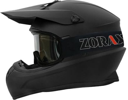 Zorax Matt Black M (57-58cm) ZOR-X305 Motocross HELMET & Motorcycle Goggles MX Quad ATV Sports Enduro Crash Dirt Bike Helmet ECE 22.06 Certified